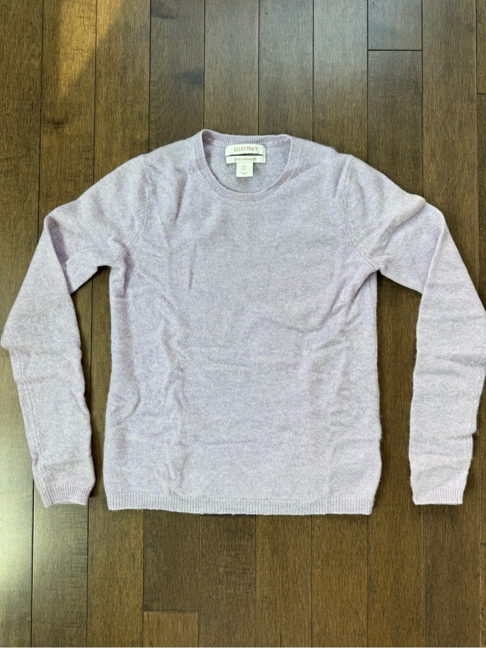 Ellen Tracey Cashmere Lavender Crewneck Sweater - Women's